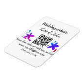 Magnet Flexible Site web mariage minimal simple Q R code ajouter n (Côté Gauche)