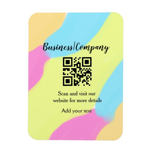 Magnet Flexible Site web simple de société commerciale code-barres (Vertical)