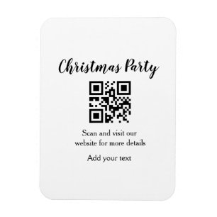 Magnet Flexible Site web simple pour fête de Noël code-barres QR a