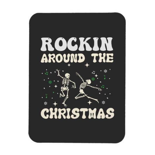 Magnet Flexible Skeleton Christmas Dance (Vertical)