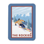 Magnet Flexible Ski De Neige - Les Rocheuses (Vertical)