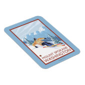 Magnet Flexible Ski de neige - Mont Spokane, (Côté Droit)