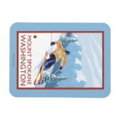 Magnet Flexible Ski de neige - Mont Spokane, (Horizontal)