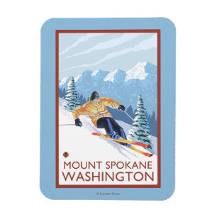 Magnet Flexible Ski de neige - Mont Spokane,