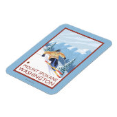 Magnet Flexible Ski de neige - Mont Spokane, (Côté Gauche)