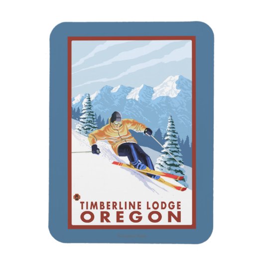 Magnet Flexible Ski de neige - Timberline Lodge, Oregon (Vertical)