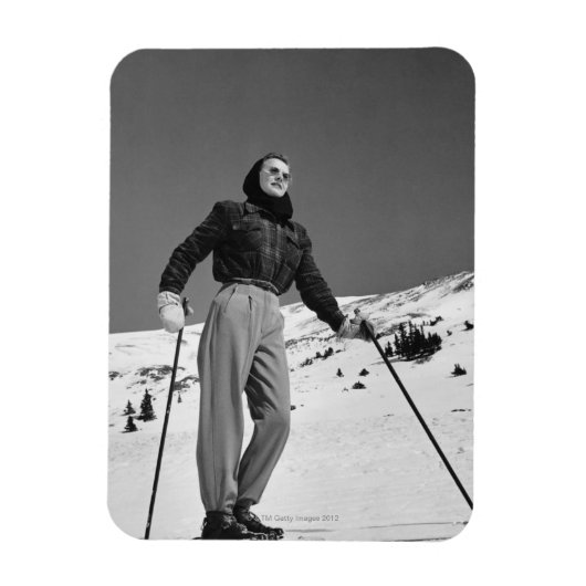 Magnet Flexible Skier femme (Vertical)