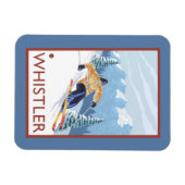 Magnet Flexible Skieur de neige - Whistler (C.-B.) Canada (Horizontal)