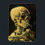 Magnet Flexible Skull with Burning Cigarette by Vincent van Gogh<br><div class="desc">Skull with Burning Cigarette by Vincent van Gogh is a vintage fine art post impressionism still life painting. A portrait of human skeleton smoking. Great image to use for anti-smoking products. Smoking kills 1, 000s every year, help someone to quit smoking today. Great image for Halloween or Día de los...</div>