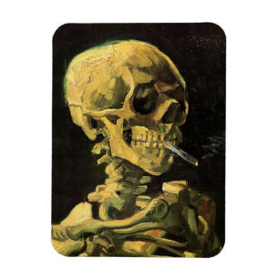 Magnet Flexible Skull with Burning Cigarette by Vincent van Gogh