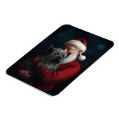 Magnet Flexible Skye Terrier avec Noël Festif du Père Noël (Côté Gauche)