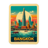 Magnet Flexible Skyline de Bangkok - Thailande cadeaux de voyage (Vertical)