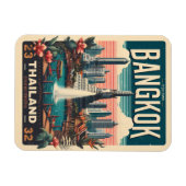 Magnet Flexible Skyline de Bangkok - Thailande cadeaux de voyage (Horizontal)