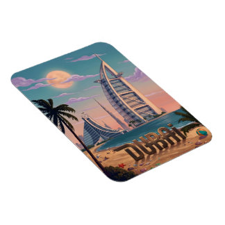 Magnet Flexible Skyline de la plage de Dubaï
