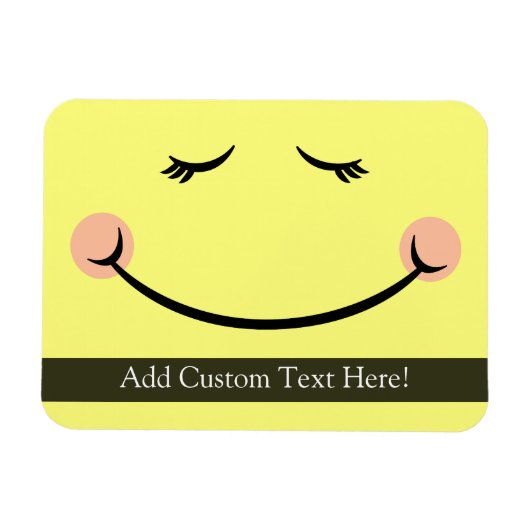 Magnet Flexible Sleepy Kawaii Joyeux Visage (Horizontal)