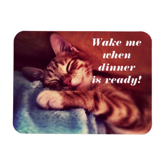 Magnet Flexible Sleepy Kitten Magent (Horizontal)