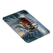 Magnet Flexible Sleigh Père Noël à cheval de Noël (Côté Droit)