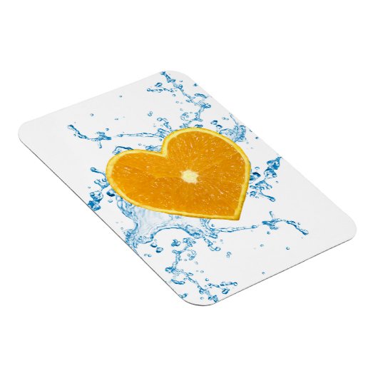 Magnet Flexible Slice of Heart-Shaped Orange (Côté Droit)