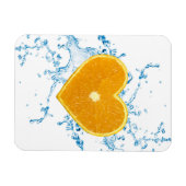 Magnet Flexible Slice of Heart-Shaped Orange (Horizontal)