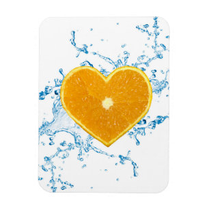 Magnet Flexible Slice of Heart-Shaped Orange