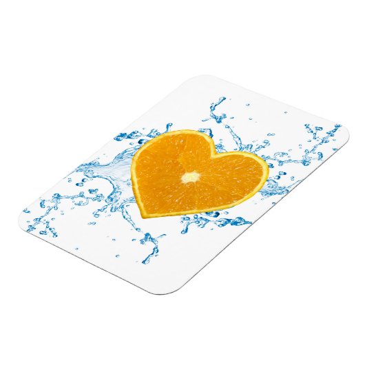 Magnet Flexible Slice of Heart-Shaped Orange (Côté Gauche)