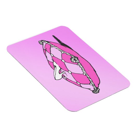Magnet Flexible Slipper Cendrillon sur Coussin rose (Côté Droit)