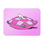 Magnet Flexible Slipper Cendrillon sur Coussin rose (Horizontal)