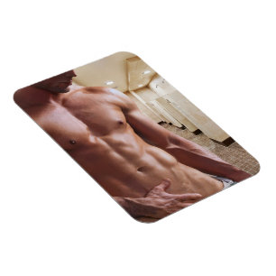 Magnet Flexible SlipperyJoe cheminée homme musclé six pack abs