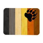Magnet Flexible SlipperyJoe's Bear Pride drapeau en bois Fraternit (Horizontal)