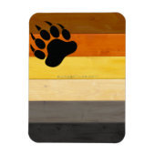 Magnet Flexible SlipperyJoe's Bear Pride drapeau en bois Fraternit (Vertical)