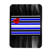 Magnet Flexible SlipperyJoe's Gay Leather Pride drapeau royal noir (Vertical)