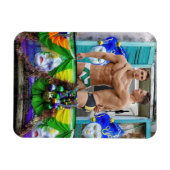 Magnet Flexible SlipperyJoe's Mardi Gras masques perles décoration (Horizontal)