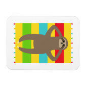 Magnet Flexible Sloth Sur La Plage (Horizontal)