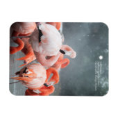 Magnet Flexible Smithsonian | Flamants roses Dans La Neige (Horizontal)