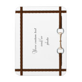 Magnet Flexible Snaffle Bit & Reins Lacés Photo Cheval Personnalis (Vertical)