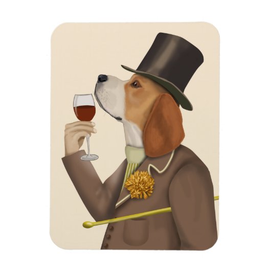 Magnet Flexible Snob de vin beagle (Vertical)