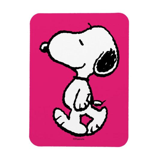 Magnet Flexible Snoopy Black & Magenta Motif (Vertical)