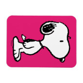 Magnet Flexible Snoopy Black & Magenta Motif (Horizontal)