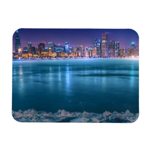 Magnet Flexible Snow and ice abound on lake michiga at Arctic (Horizontal)