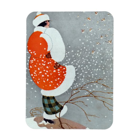 Magnet Flexible Snow Buntings - Will Hammell (Vertical)