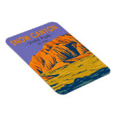 Magnet Flexible Snow Canyon State Park Utah Vintage (Côté Droit)