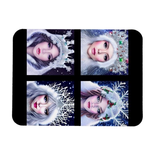 Magnet Flexible Snow Queens (Horizontal)