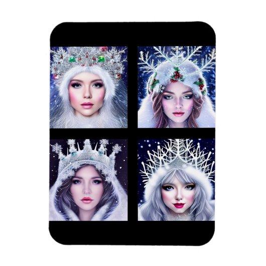 Magnet Flexible Snow Queens (Vertical)