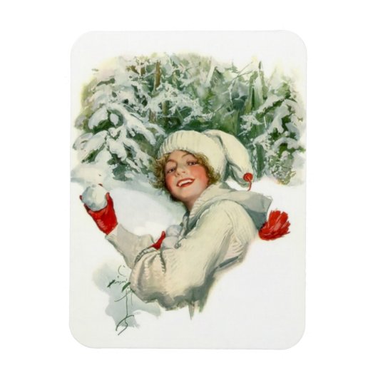 Magnet Flexible Snowball Fight (par Harrison Fisher) (Vertical)