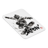 Magnet Flexible Snowboard Brush Art - Snowboarder Light (Côté Droit)