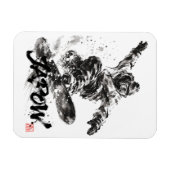 Magnet Flexible Snowboard Brush Art - Snowboarder Light (Horizontal)