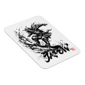 Magnet Flexible Snowboard Brush Art - Snowboarder Samurai (Côté Droit)