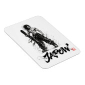 Magnet Flexible Snowboard Brush Art - Standing Samurai Musashi (Côté Droit)