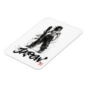 Magnet Flexible Snowboard Brush Art - Standing Samurai Musashi (Côté Gauche)