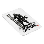 Magnet Flexible Snowboard Brush Art - Standing Samurai Ski (Côté Droit)